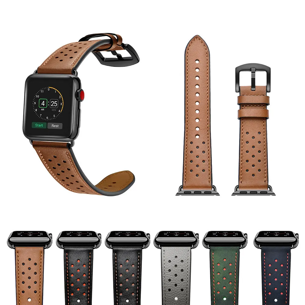 KISSCASE деловой кожаный ремешок для Apple Watch 4 3 2 1 42 мм 38 Nike + 40 44 браслеты | Электроника