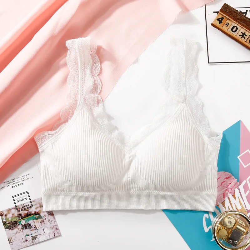 Бюстгальтер женский кружевной без косточек с чашками пуш-ап | Женская одежда