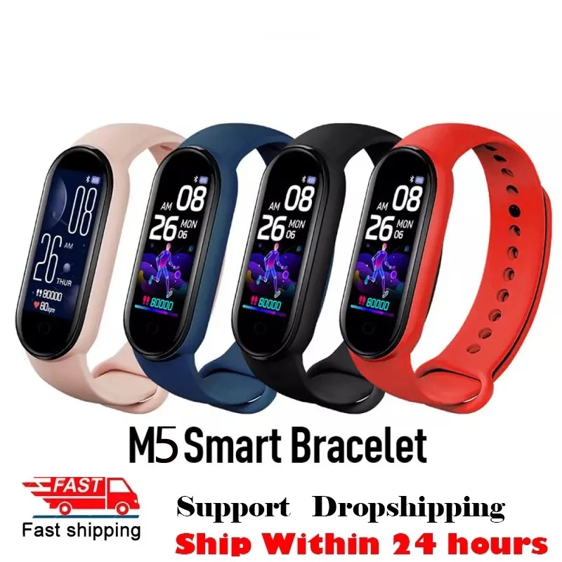 

M5 Smart Sport Band Fitness Tracker Pedometer Heart Rate Blood Pressure Monitor Bluetooth Smartband Bracelets Men Women watch