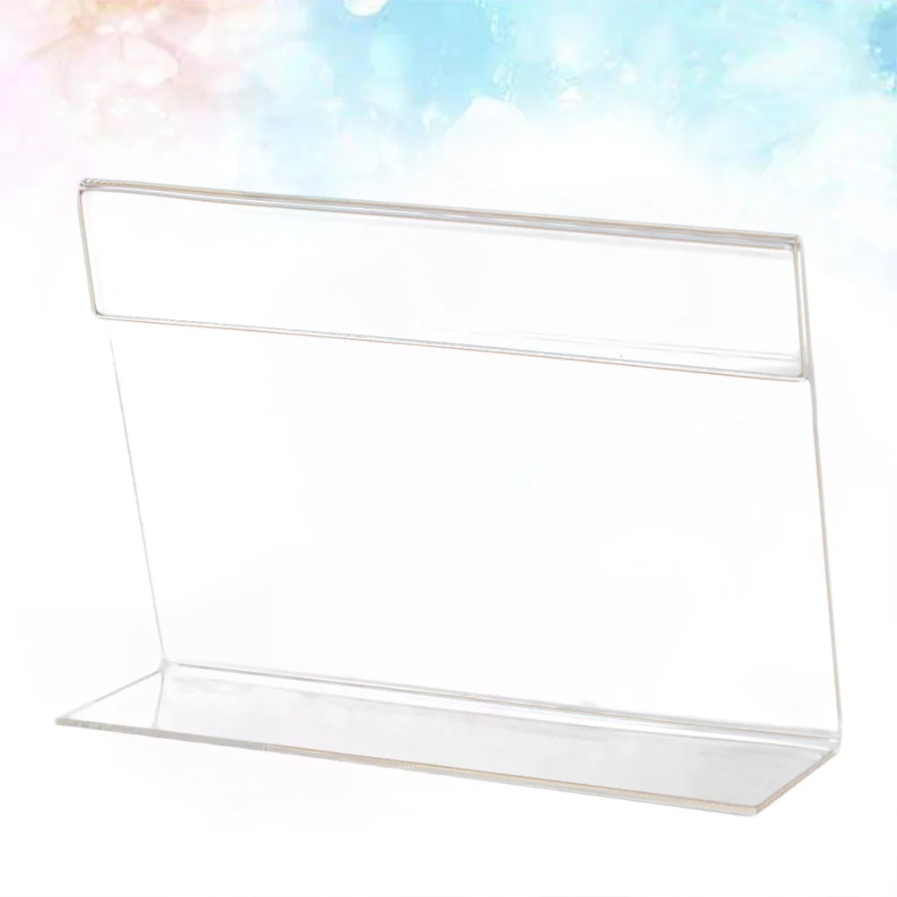 

20pcs 6x4cm Acrylic Shelf Label Holder Tags Holder Premium Acrylic Transparent Label Stand (Transparent)