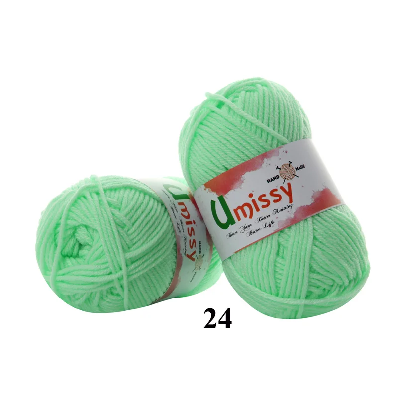 1pc 24 1 шт. пряжа для ручного вязания Хлопок Вязание Пряжа для Вязания Пряжи для Вязания Антистатические Мягкие Дешевые Пряжи Заводская Цена для Продажи 25 г - Цвет: 1pc 24