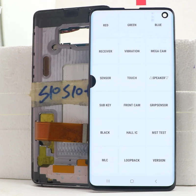 Pantalla Lcd 100% Original para SAMSUNG Galaxy S10, digitalizador de pantalla t&aacute;ctil con defectos, G973, G973U, G9730, SM-G973F, G973F/DS-3