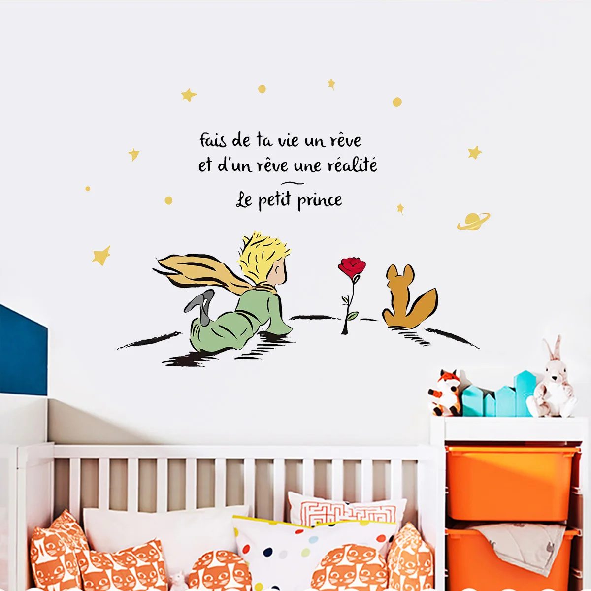

The Little Prince Wall Stickers for Baby Room Door Decoration Stickers DIY Child Room Decor Waterproof Vinyl Wall Decal Kawaii