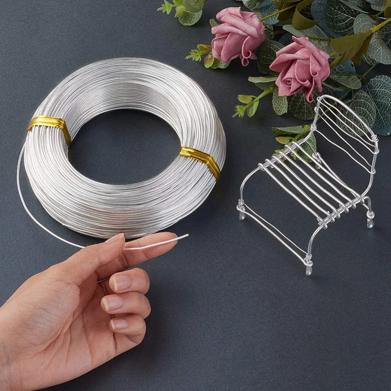 

4 Rolls Multi-Colored Aluminum Craft Wire Flexible Metal Wire for Jewelry Making and Various Crafts 2mm