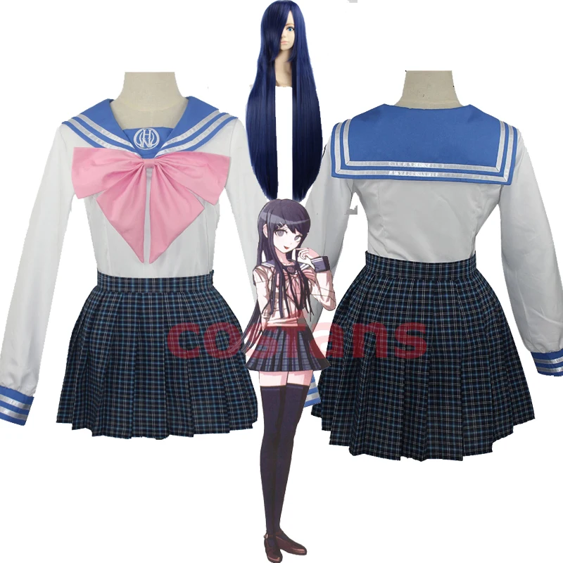 Костюм для косплея из Dangan Ronpa Sayaka Maizono JK летнее платье взрослых и женщин розовая