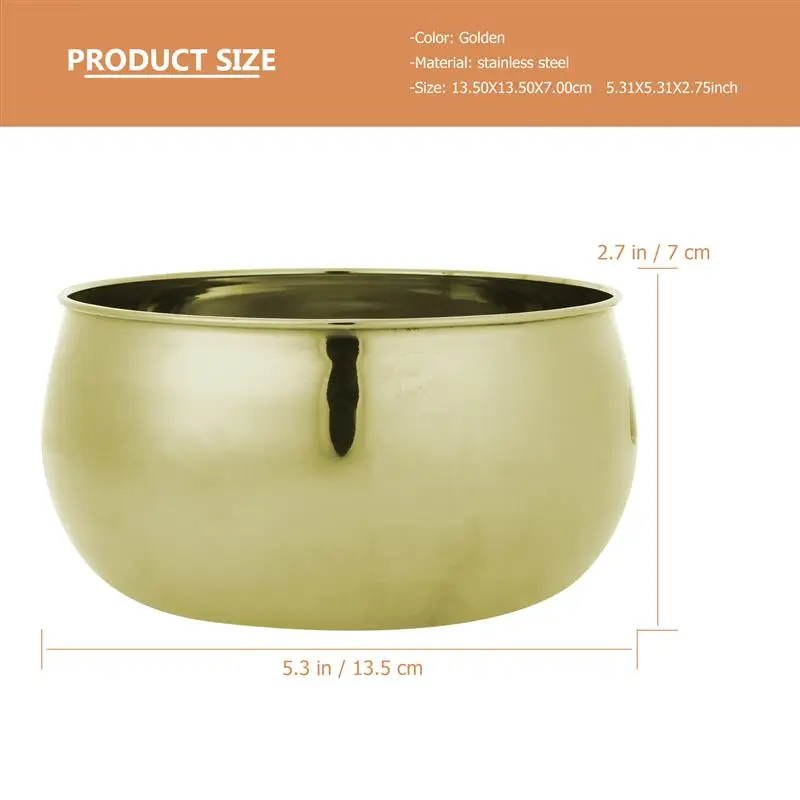 

Stainless Steel Round Salad Bowl Multi-purpose Salad Bowl Durable Salad Bowl