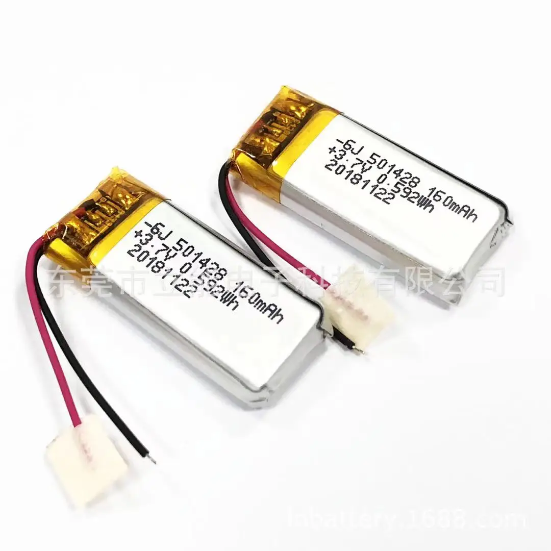 Фото Купите больше — дешевле! Литиевая батарея 501428 501430 3.7V 160mA для стилуса с платой защиты Seiko, звуковой сигнализацией. №5