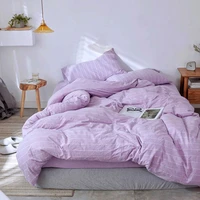 papamima purple stripes lines bedlinens ru europe queen size knitted cotton soft warm fitted sheet bedding duvet cover set