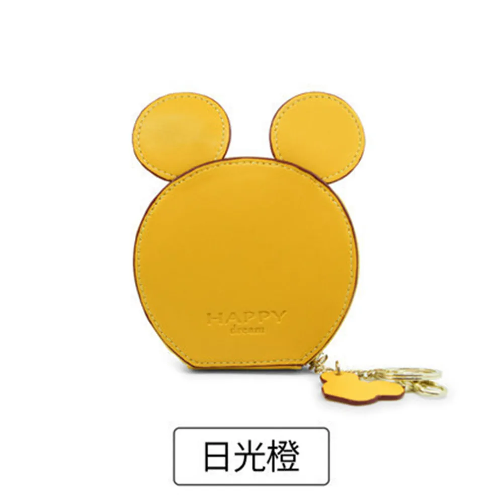 yellow Женский кошелек, модный дизайн, кошельки из искусственной кожи с Микки-Маусом, Маленький милый мультяшный брелок для ключей, Дамская искусственная кожа - Цвет: yellow