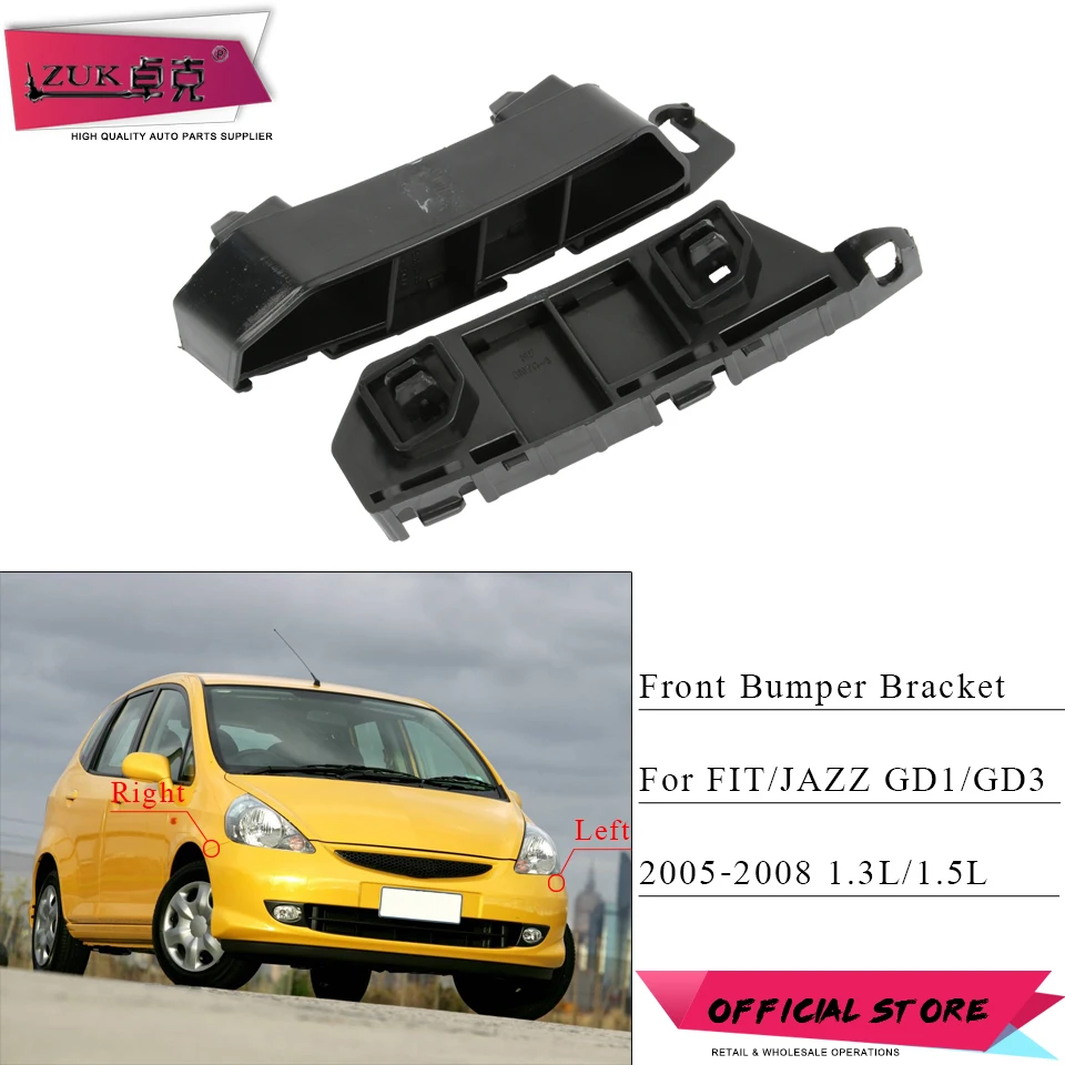 Держатель переднего бампера ZUK для HONDA FIT JAZZ 2005 2006 2007 2008 GD1 GD3 1.3L 1.5L 71193-SAA-003 71198-SAA-003