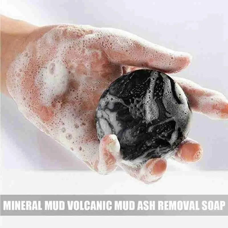

Natural Volcanic Clay Coffee Mud Body Slimming Bath Soap Whitening Handmade Skin Body Soap Clear 60g Bar Soap M0O8