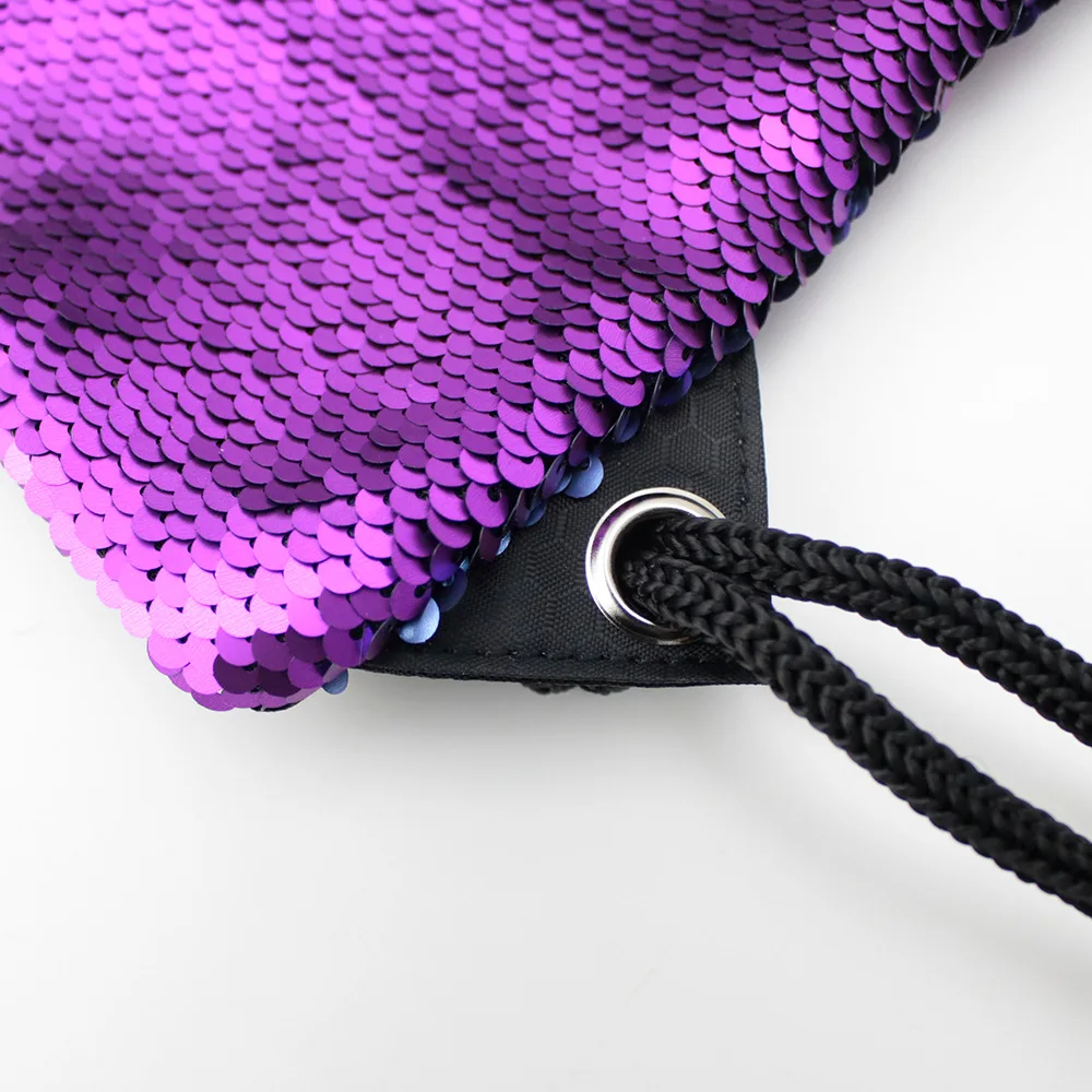 New Style Toggle Color-changing Sequins Sports Bag Waterproof Oxford Cloth Drawstring Drawstring Pocket Outdoor Backpack
