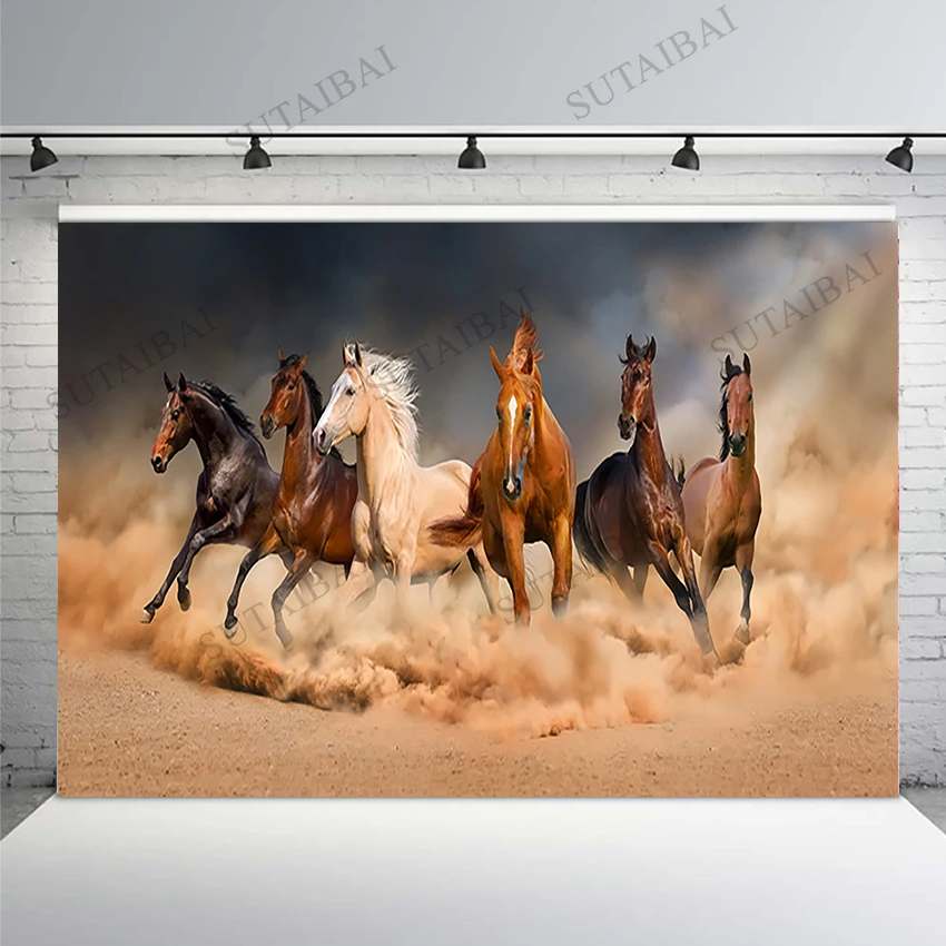 

Desert Sand Ranch Horse Custom Photo Studio Background Portrait Photography Backdrop Vinyl 7x5FT Photocall Photo Shoot Supplies