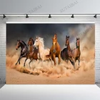 Задний Виниловый фон для студийной фотосъемки с изображением пустыни песка ранчо лошади 7x5 футов