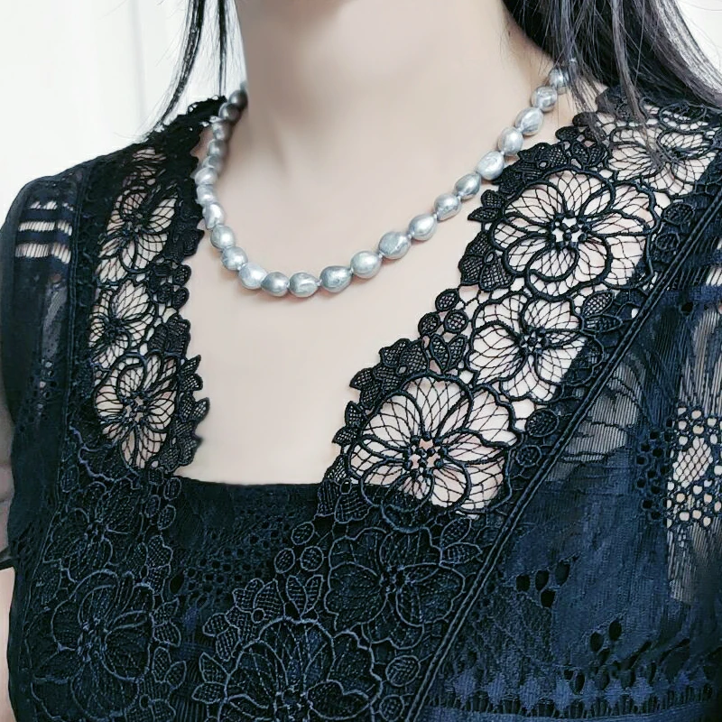 FENASY Natural Freshwater Pearl Necklaces For Women Baroque Long Necklace Wedding Jewelry Neck Accessories | Украшения и