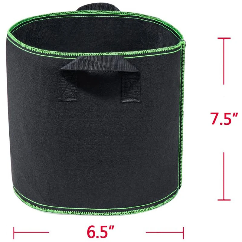 

10-Pack 1 Gallon Grow Bags Heavy Duty Container Thickened Non Woven Fabric Plant Pots with Handles