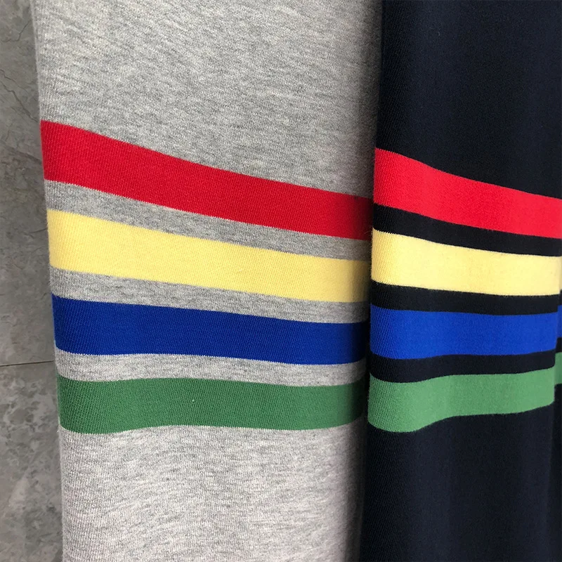 

TB THOM BULUO Brand Sweatpants Men Spring Autumn Cotton Casual Sports Trousers Color Stripes Mens Jogger Track Pants Ins