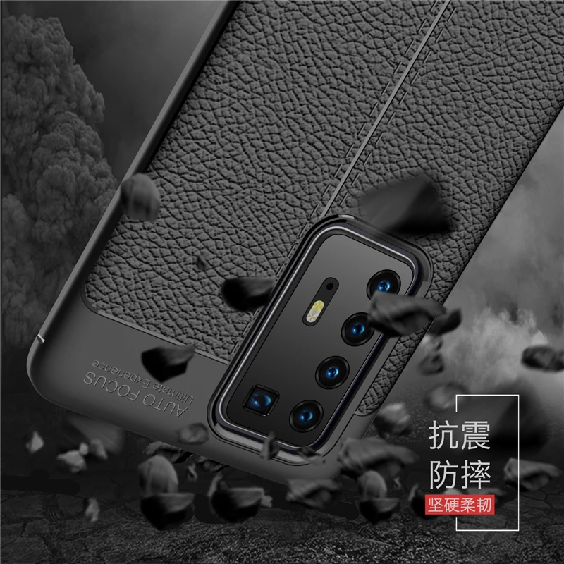 

For Huawei P40 Pro Case Silicone Leather Shell Rubber Soft Fundas TPU Phone Case For Huawei P40 Pro Cover For Huawei P40 Pro