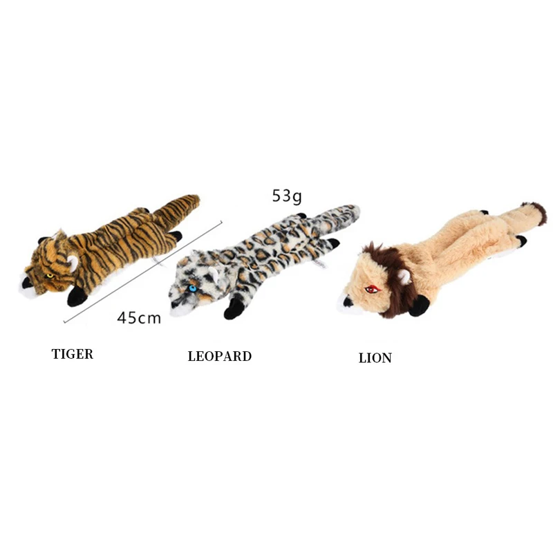 

Cute Plush Dogs Animal Toys Plush Pet Puppy Squeaky Chew Bite Resistant Toy Pets Accessories Supplies Tiger and Lion Vocal Toy