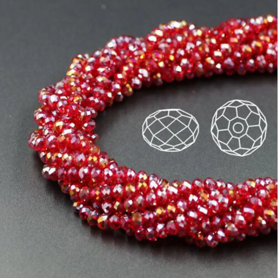 Прозрачные чешские бусины-Рондель насыпью 4 мм 6 8 для самостоятельного