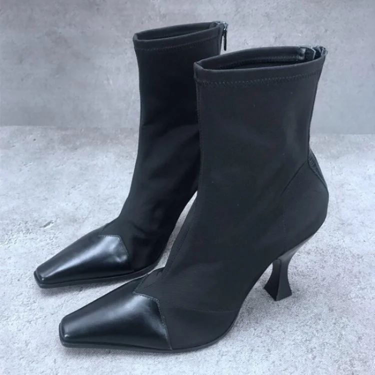 

High Elastic Fine Force heel Boots Woman heel Socks Boots Woman Color Boot