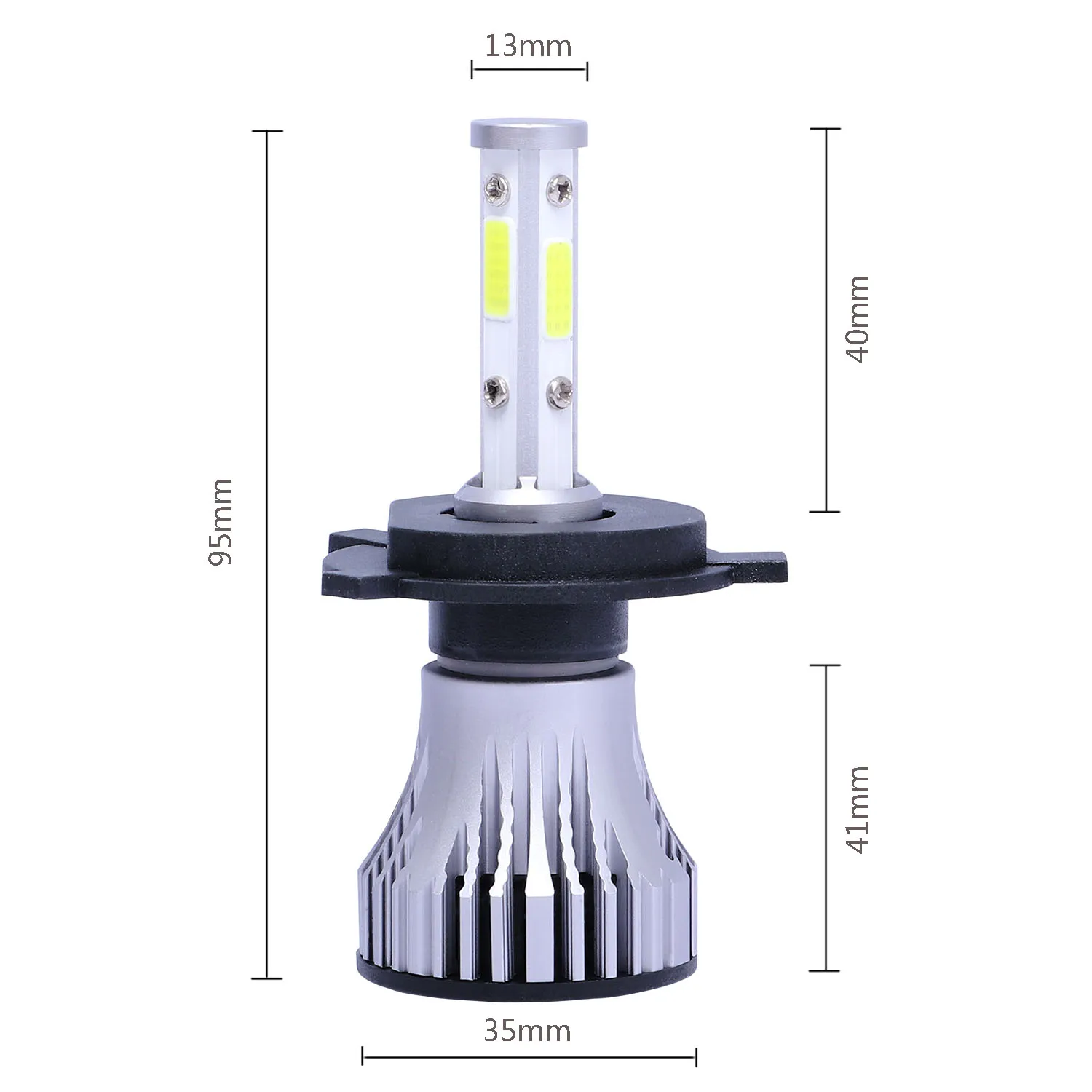 Новинка 4 сторонние Сверхъяркие Автомобильные фары H7 LED H4 H1 H3 H11 9005 HB3 9006 HB4