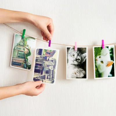 Качество 30 мм Мини красочная деревянная одежда фото бумага Peg Pin прищепка ремесло