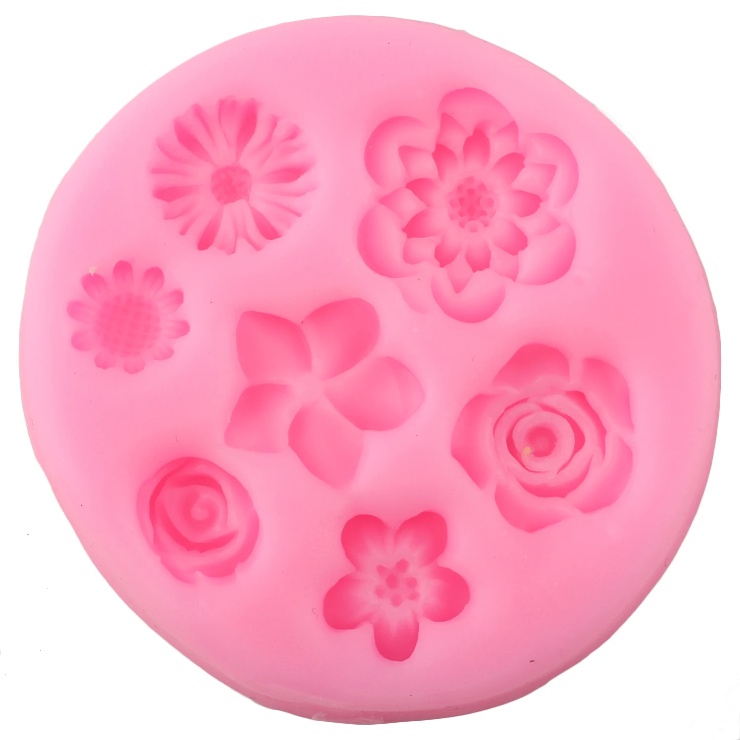 Роза цветок Дейзи силиконовые формы DIY вечерние Топпинг для кексов инструменты