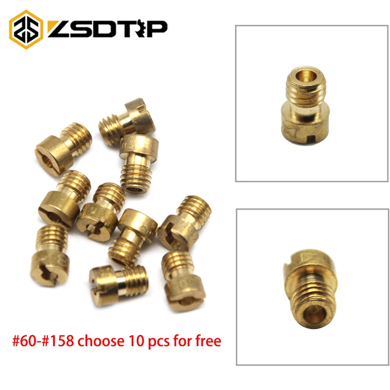 

ZSDTRP Motorcycle Main Jet injector nozzle For Keihin OKO KOSO PE PWK FCR Carb Carburetor 10Pcs Size Choose Free