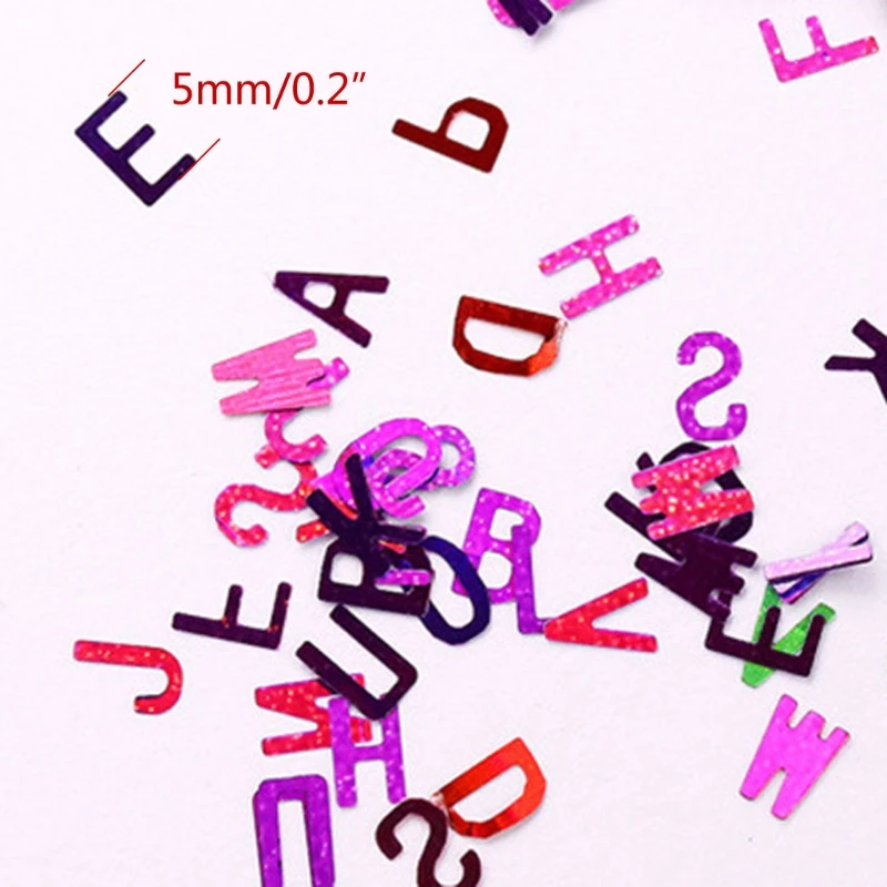 

R2LE 12 Color English Letter Mixed Chunky Glitter Epoxy Resin Letters Sequin Fillings