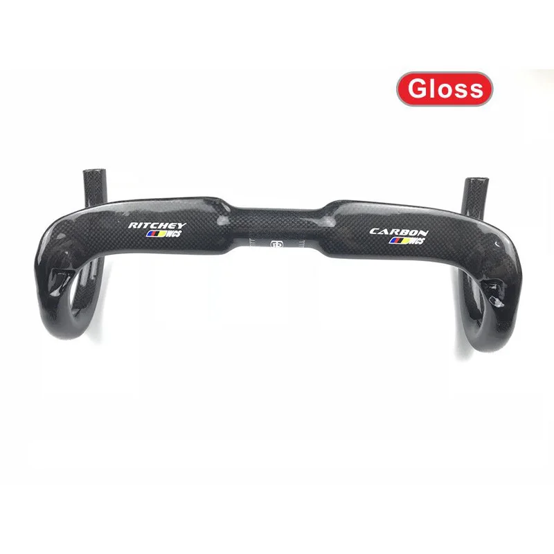 Цена Сверхлегкий изгибающийся руль для дорожного велосипеда из углеродного волокна, 420x40, 0/440/мм
