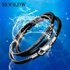 Кожаный шнур 40-80 см, 1,5-3 мм, вощеный шнур, цепочка из нержавеющей стали с застежкой-карабином, Вощеная Веревка для мужчин и женщин, ожерелье сделай сам, ювелирные изделия