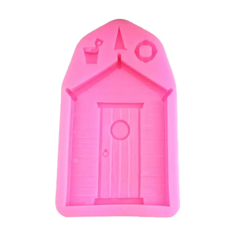 Новинка Лидер продаж деревянный дом Форма торт форма из жидкого силикона для