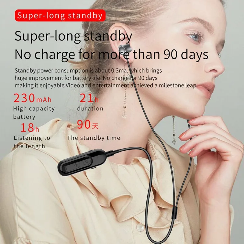 

2020 Detachable In-ear Wireless Bluetooth 4.2 Stereo Headset Sport Car Headset Bluetooth Headset Common Headphone