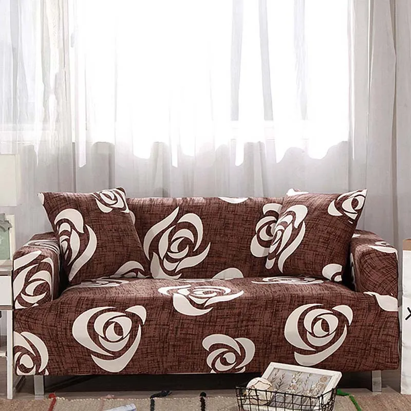 Эластичные универсальные чехлы для диванов с цветочным узором секционные