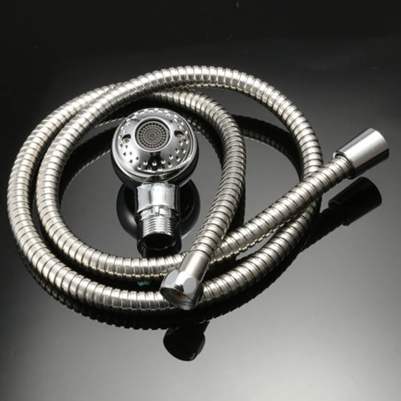 

1 Set Handheld Shower Head Spray Settings High Pressure Showerhead + 120cm Hose
