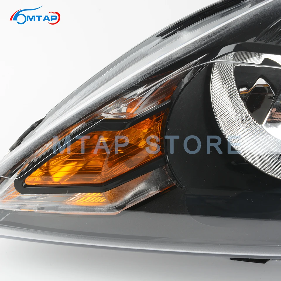 Налобный фонарь MTAP в сборе галогенный черный белый светильник Ford Focus MK2 2009 2010 2011 2012