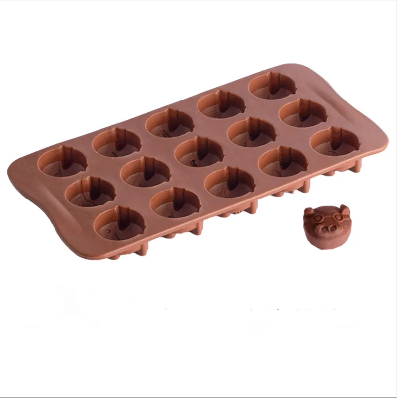 15 отверстий забавная силиконовая форма в форме свиньи для мыла конфет помадки