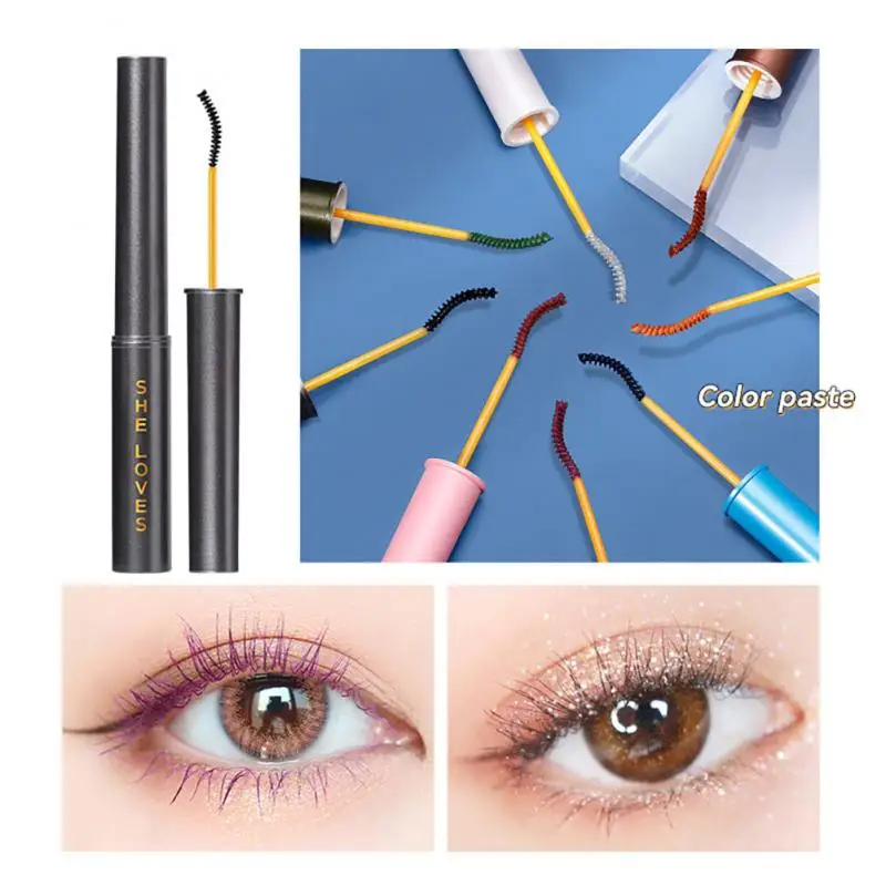 

Удлиняющая искусственная тушь для ресниц удлинение ресниц Кисть для ресниц Красота Макияж долговечная золотистая тушь для ресниц TSLM1