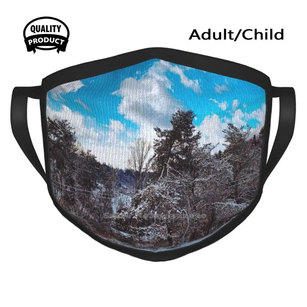 Маска для лица снежная солнцезащитная Зимняя