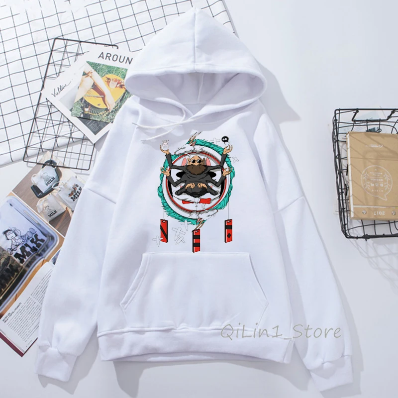 82610 M Totoro hoodies women Studio Ghibli Harajuku Kawaii Hoodie men Ullzang Cute Funny Anime Sweatshirts 90s Graphic Hoody unisex - Цвет: 82610 M