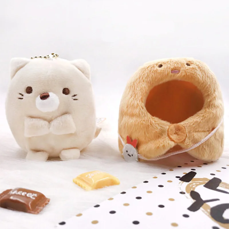 Sumikko гураши со съемной накидкой плюшевые игрушки Peluche мягкие куклы игрушки Детский подарок Juguetes брелок орнамент ключ кулон