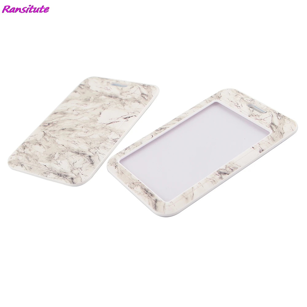 Ransitute R1423 белый Мрамор творческих шнурки держатель для карт студентов с завязками