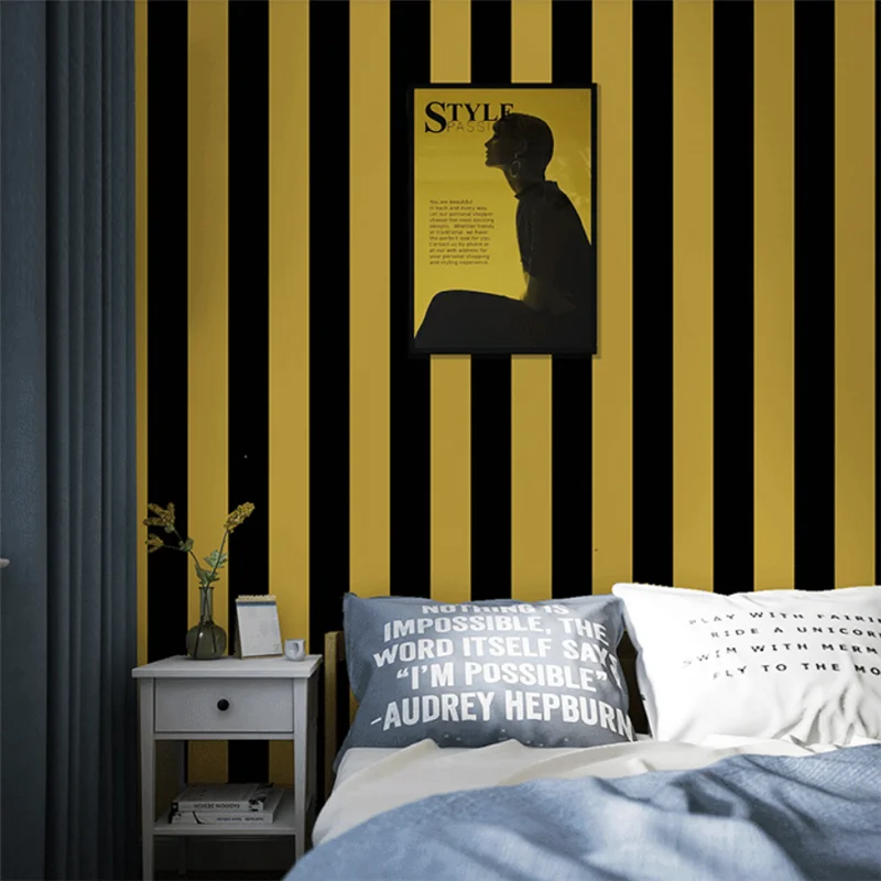 Обои beibehang в средиземноморском стиле с синими и розовыми вертикальными полосками