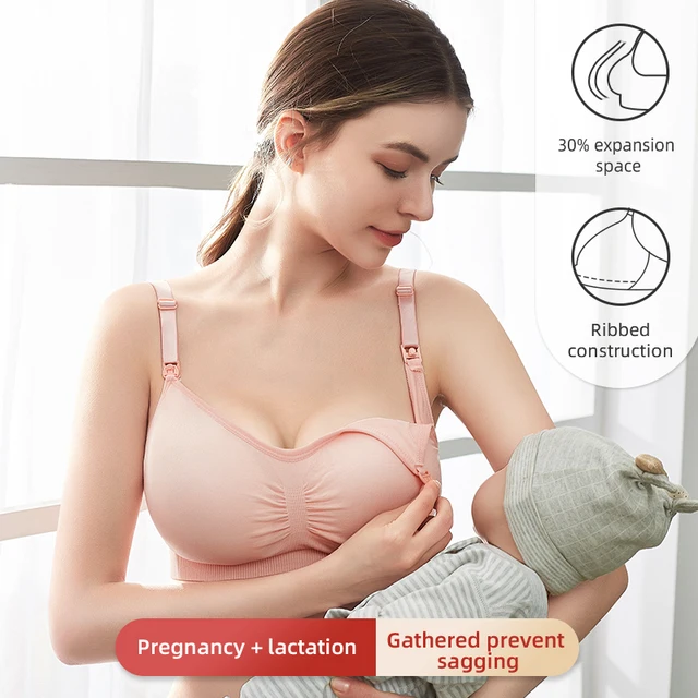 Seamless Maternity Nursing Breastfeeding Push Up Bra 1