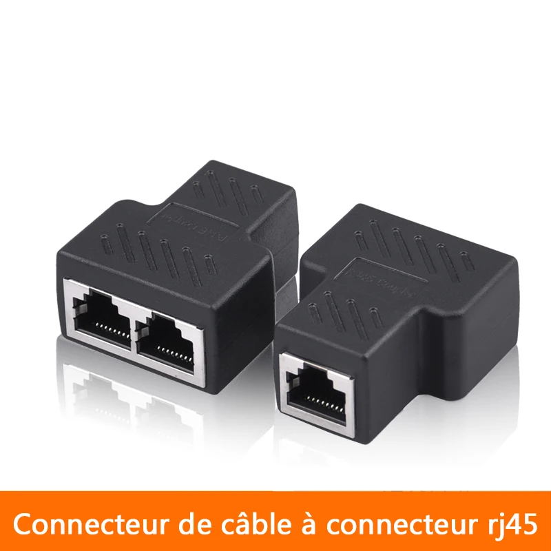 Переходник-разветвитель, для кабеля Ethernet CAT 6 RJ45, с двумя переходниками, UTP CAT 7, CAT 5e