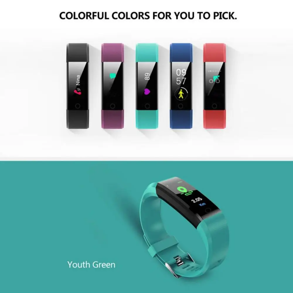 

Smart Band Heart Rate Blood Pressure Monitor High Brightness Colorful Screen Smart Bracelet Wristband fitness tracker