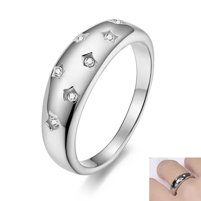 

Trendy Gold Color Stainless Steel Promise Ring Wedding Band Jewelry Love Ring Birthday Gift for Girls Women
