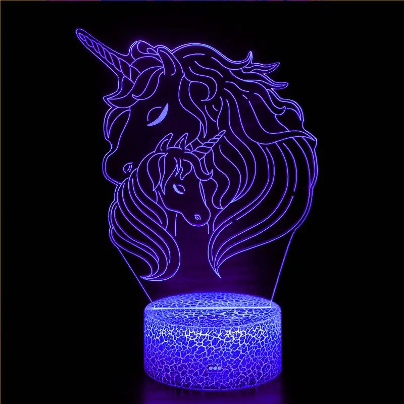 

Neon Sign USB Decoration for Unicorn Light Moon Rainbow Family Children's Room Bedside 3D Night Light Children Decoration Light