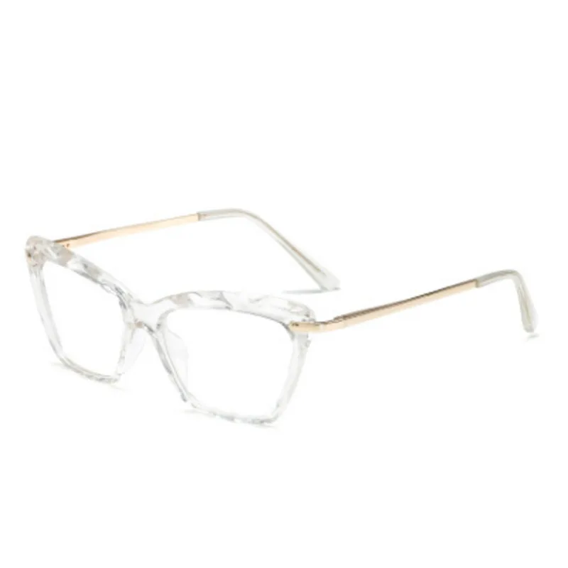 Прозрачные очки кошачий глаз модные квадратные большие оправы для очков женщин